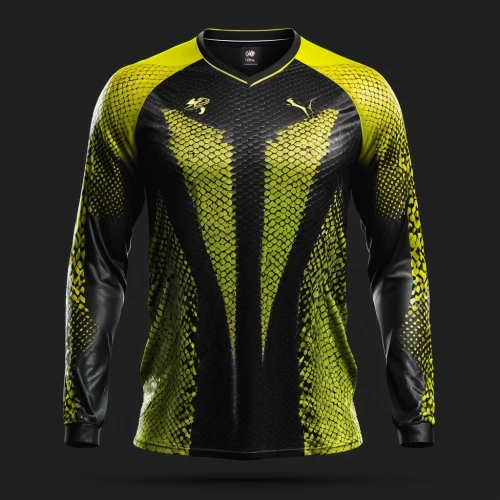 bicycle jersey,sports jersey,bicycle clothing,gold foil 2020,long-sleeve,high-visibility clothing,snake skin,maillot,reptile,crocodile skin,black yellow,ordered,sports gear,snakeskin,long-sleeved t-shirt,sports uniform,cycle polo,athletic,cycle sport,gradient mesh,Photography,General,Realistic