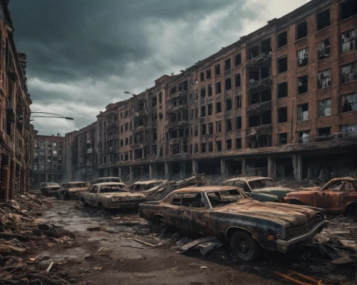 post-apocalyptic landscape,post apocalyptic,destroyed city,post-apocalypse,stalingrad,luxury decay,apocalyptic,district 9,wasteland,warsaw uprising,environmental destruction,dystopian,ghost town,desolation,detroit,apocalypse,gunkanjima,eastern ukraine,scrapyard,abandoned places,Photography,General,Fantasy