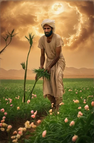 cereal cultivation,barley cultivation,gardener,field cultivation,khorasan wheat,farmer,kabir,the good shepherd,farmworker,cultivated field,field of cereals,amla,afghani,agriculture,crop plant,sikh,the national flower of pakistan,middle eastern monk,argan tree,the cultivation of,Illustration,Realistic Fantasy,Realistic Fantasy 37