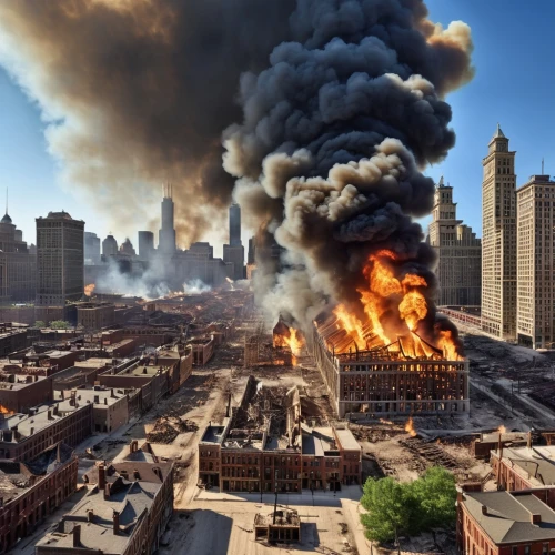 city in flames,the conflagration,fire disaster,fire in houston,destroyed city,conflagration,environmental destruction,burned down,detroit,fire fighting technology,burning of waste,fire-extinguishing system,apocalyptic,smoke alarm system,calamities,chicago,fire safety,baltimore,september 11,sweden fire,Photography,General,Realistic