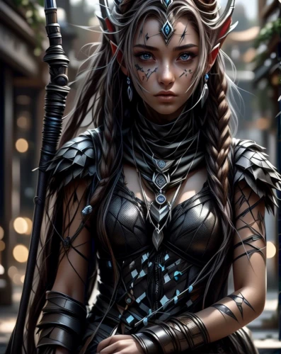 dark elf,female warrior,elven,gara,fantasy warrior,fantasy portrait,warrior woman,fantasy art,wood elf,jaya,male elf,the enchantress,kadala,dragon li,mara,alien warrior,darth talon,huntress,violet head elf,fantasy woman