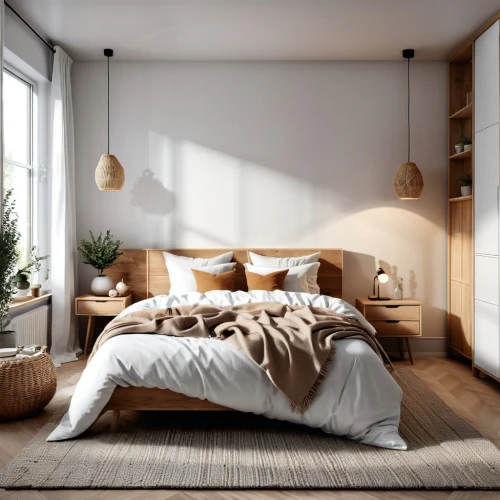 bedroom,scandinavian style,modern room,modern decor,danish furniture,bed frame,soft furniture,futon pad,contemporary decor,canopy bed,bed linen,duvet cover,sleeping room,bed,loft,bedding,futon,danish room,wooden mockup,wood wool,Photography,General,Realistic