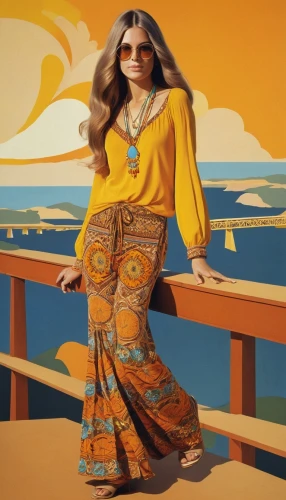 fashion illustration,70s,girl on the dune,sea beach-marigold,orientalism,golden sands,art deco woman,boho art,yellow orange,brazilianwoman,travel woman,oil painting on canvas,african woman,fashion vector,agadir,photo painting,60s,vietnamese woman,sarong,oil painting,Illustration,Retro,Retro 02