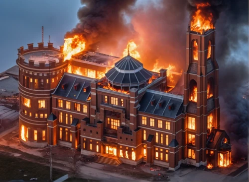 sweden fire,fire disaster,fire damage,burned down,the conflagration,fire-fighting,kings landing,burning house,the house is on fire,haunted cathedral,city in flames,inferno,ghost castle,house fire,newspaper fire,notre dame,fairy tale castle,haunted castle,hogwarts,turrets,Photography,General,Realistic