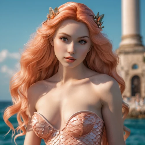 the sea maid,hallia venezia,nami,mermaid background,venetia,venetian,siren,fantasy portrait,aphrodite,peach rose,mermaid,rapunzel,ariel,rusalka,fantasy girl,coral,fantasy woman,venus,realdoll,doll paola reina,Photography,General,Realistic