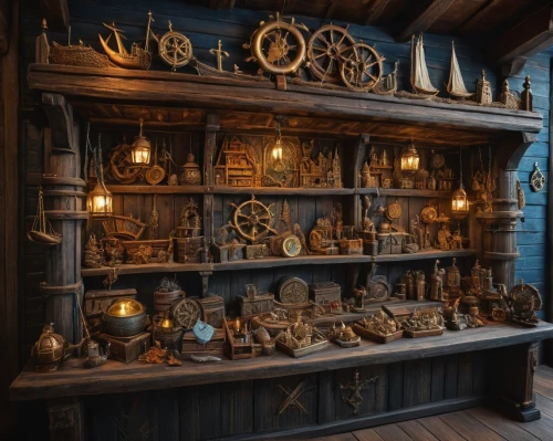 apothecary,cuckoo clocks,clockmaker,dark cabinetry,antiquariat,treasure house,woodwork,treasure chest,china cabinet,candlemaker,pirate treasure,cabinets,cuckoo clock,cupboard,workbench,nest workshop,cabinetry,merchant,watchmaker,trinkets,Photography,General,Fantasy