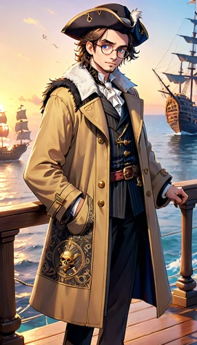 east indiaman,galleon,admiral von tromp,pirate,naval officer,christopher columbus,mayflower,manila galleon,galleon ship,pirate treasure,napoleon bonaparte,brown sailor,pirates,seafarer,caravel,windjammer,full-rigged ship,french digital background,ship doctor,wuchang,Anime,Anime,Cartoon