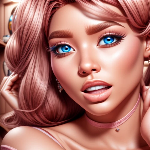 doll's facial features,barbie,pink beauty,pink lady,barbie doll,cosmetic,rosa ' amber cover,pink diamond,rose gold,oil cosmetic,gradient mesh,digital painting,peach rose,beauty face skin,portrait background,natural cosmetic,cosmetics,baby pink,cosmetic brush,fantasy portrait
