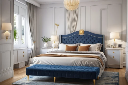 mazarine blue,blue pillow,chaise longue,bed linen,blue room,bedroom,danish furniture,guest room,bed frame,danish room,soft furniture,canopy bed,bedding,four-poster,bed,interior decoration,search interior solutions,modern room,table lamps,decorates,Photography,General,Realistic