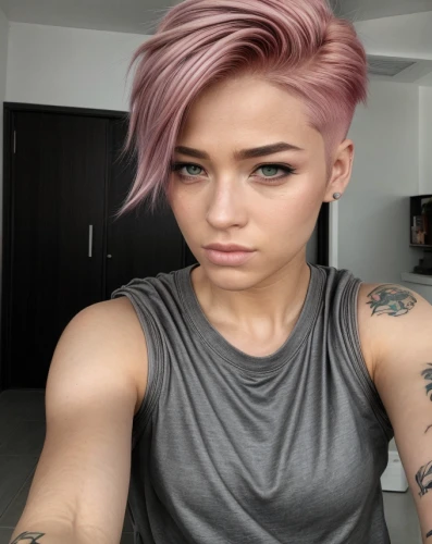 pink hair,greta oto,mauve,lira,pixie,pink double,pixie-bob,natural pink,mohawk,vada,pink background,punk,lis,pink beauty,bella rosa,silphie,fae,pixie cut,natural color,tori