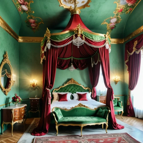 ornate room,rococo,royal interior,four poster,napoleon iii style,children's bedroom,danish room,moritzburg palace,four-poster,parlour,bedroom,sleeping room,schönbrunn castle,wade rooms,interior decor,moritzburg castle,the throne,great room,guest room,iulia hasdeu castle,Photography,General,Realistic