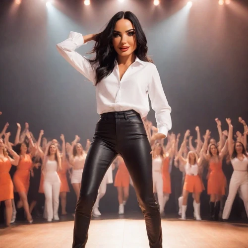 commercial,brie,video clip,kim,confident,solo entertainer,high jeans,woman power,queen,white shirt,concert dance,power icon,cosmopolitan,yasemin,flamenco,tamra,video film,dancing,partition,queen bee,Photography,Commercial
