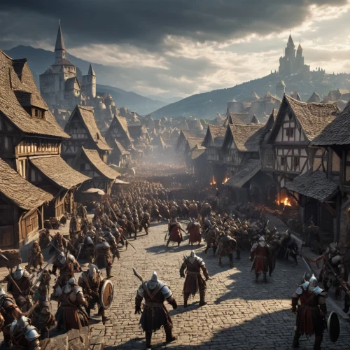 witcher,medieval town,knight village,massively multiplayer online role-playing game,medieval market,medieval street,medieval,transylvania,the pied piper of hamelin,the old town,middle ages,puy du fou,kings landing,heroic fantasy,nuremberg,hamelin,vikings,jockgrim old town,shaftesbury,the middle ages,Photography,General,Realistic