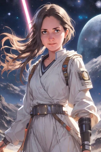 cg artwork,princess leia,star mother,jedi,star wars,force,starwars,lightsaber,republic,imperial,star illustration,bb8,north star,imperial coat,zodiac sign libra,chewy,celestial event,sw,empire,sci fiction illustration,Digital Art,Anime