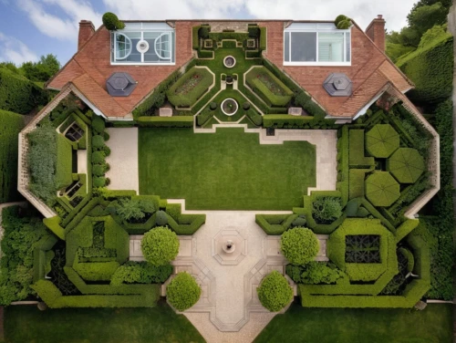 garden elevation,bird's-eye view,view from above,from above,elizabethan manor house,gardens,aerial landscape,drone image,aerial photography,bird's eye view,overhead view,bendemeer estates,house hevelius,private estate,birdseye view,moated,drone photo,english garden,drone view,dandelion hall,Photography,General,Realistic