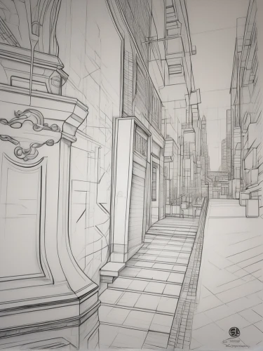 backgrounds,wireframe graphics,townscape,neoclassical,game drawing,concept art,panoramical,mono-line line art,art deco background,frame drawing,camera drawing,beautiful buildings,paris balcony,classical architecture,virtual landscape,line drawing,kirrarchitecture,wireframe,mono line art,scribble lines,Design Sketch,Design Sketch,Pencil