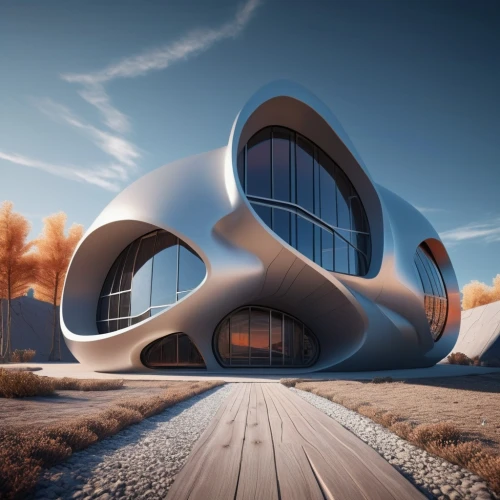 futuristic art museum,futuristic architecture,dunes house,cubic house,crooked house,modern architecture,cube house,3d rendering,frame house,arhitecture,futuristic landscape,architecture,archidaily,house shape,sinuous,jewelry（architecture）,helix,architect,modern house,sky space concept,Photography,General,Sci-Fi