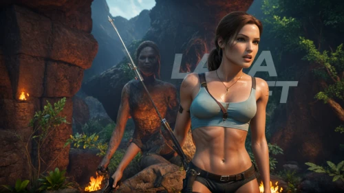 lara,cave girl,action-adventure game,digital compositing,tarzan,female warrior,visual effect lighting,croft,surival games 2,maya,maya civilization,anasazi,hula,jungle,symetra,3d background,massively multiplayer online role-playing game,female runner,stone age,aladha,Photography,General,Cinematic