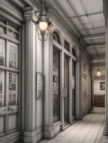 store fronts,hallway,rendering,train station passage,3d rendered,3d rendering,subway station,old linden alley,3d render,hallway space,train depot,streetcar,empty hall,render,old stock exchange,dormitory,railroad station,athenaeum,neoclassical,victorian