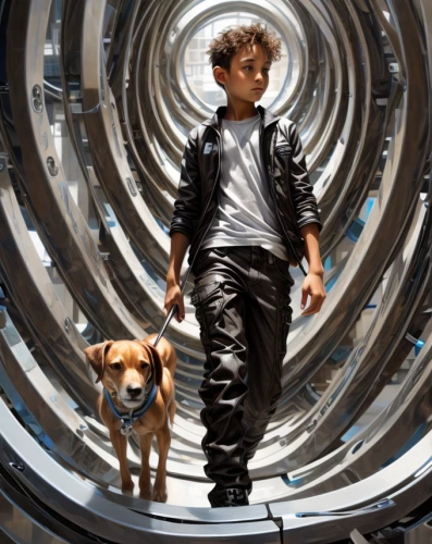 boy and dog,kennel,lost in space,bodhi,kid dog,tubes,futuristic,frankenweenie,human and animal,slinky,stray dogs,pollux,bodie,subwoofer,science fiction,science-fiction,sci fi,stray dog,wormhole,color dogs