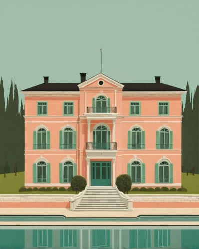 villa balbianello,villa balbiano,villa,venezia,portofino,villa d'este,mansion,villa farnesina,venetian hotel,palazzo,luxury property,house with lake,palace,villa cortine palace,veneto,manor,villa borghese,chateau,lombardy,estate,Illustration,Japanese style,Japanese Style 08