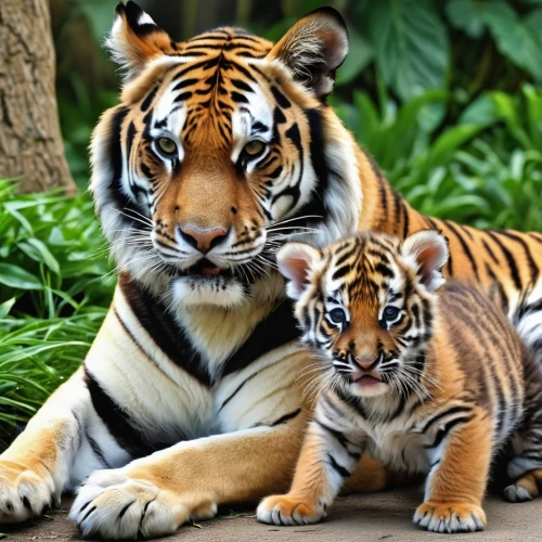 malayan tiger cub,tiger cub,tigers,exotic animals,baby with mom,cute animals,young tiger,big cats,asian tiger,tropical animals,wild animals,belize zoo,sumatran tiger,little girl and mother,cute animal,animal world,mother and baby,animal zoo,mother and infant,wildlife,Photography,General,Realistic