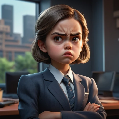 business girl,blur office background,office worker,worried girl,attorney,cute cartoon character,secretary,business woman,unhappy child,corporate,businesswoman,linkedin icon,angry,lawyer,administrator,cute cartoon image,cute tie,the girl's face,teacher,grumpy,Illustration,American Style,American Style 08