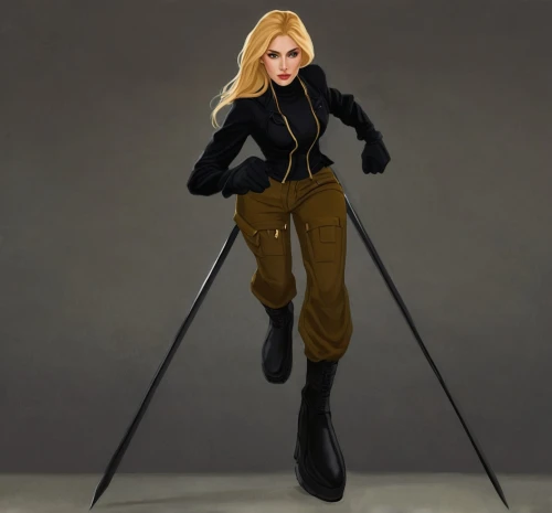fashion vector,dry suit,sprint woman,ski pole,harnessed,fashion illustration,skier,figure skating,black widow,blonde woman,female model,ranger,ski rope,spy,trench coat,winter clothing,policewoman,katniss,femme fatale,lotus art drawing,Conceptual Art,Daily,Daily 12