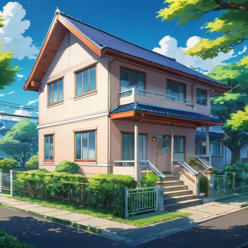 house painting,apartment house,little house,small house,lonely house,neighborhood,home landscape,residential,beautiful home,summer cottage,tsumugi kotobuki k-on,seaside country,houses clipart,residential house,wooden house,neighbourhood,private house,summer day,studio ghibli,wooden houses,Illustration,Japanese style,Japanese Style 03