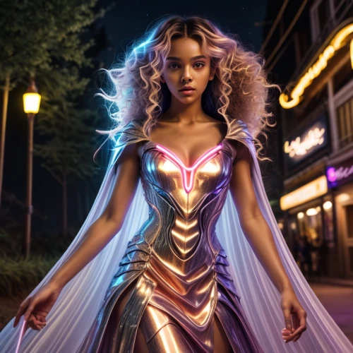 neon body painting,fantasy woman,bodypaint,bodypainting,goddess of justice,libra,body painting,futuristic,wonderwoman,zodiac sign libra,visual effect lighting,wonder woman city,sorceress,light paint,drawing with light,queen of the night,cosplay image,the enchantress,birds of prey-night,fantasy art