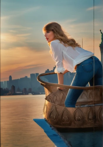 girl on the boat,nile river,girl on the river,digital compositing,water taxi,farrah fawcett,photo manipulation,gondolier,nile,new york harbor,young model istanbul,on the water,image manipulation,photoshop manipulation,the blonde in the river,jeans background,mariah carey,rapunzel,queen of liberty,girl in a historic way,Photography,General,Cinematic