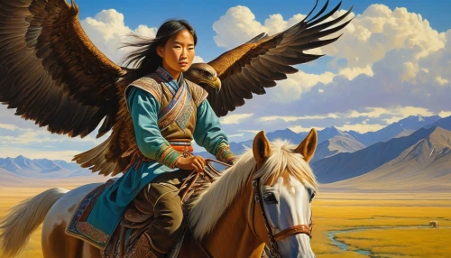 mongolian eagle,mongolia eastern,inner mongolian beauty,yi sun sin,mongolian,inner mongolia,mongolian tugrik,kyrgyz,mongolia,the american indian,steppe eagle,imperial eagle,mountain hawk eagle,american indian,falconer,cherokee,nature of mongolia,heroic fantasy,buckskin,flying hawk,Illustration,Realistic Fantasy,Realistic Fantasy 03
