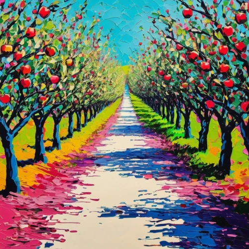 apple trees,apple orchard,orchards,fruit fields,apple plantation,apple tree,orchard,fruit trees,cart of apples,apple harvest,apples,red apples,fruit tree,apple mountain,blossoming apple tree,apple world,apple picking,girl picking apples,apple pattern,apple pair,Art,Artistic Painting,Artistic Painting 42