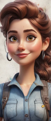 girl in overalls,agnes,cute cartoon character,clay animation,denim background,barb,lori,character animation,3d model,policewoman,jean button,animated cartoon,waitress,blue-collar worker,custom portrait,female doctor,nora,overalls,main character,portrait background,Illustration,Paper based,Paper Based 02