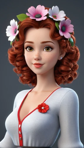 merida,princess anna,redhead doll,3d model,marguerite,tiana,moana,daisy 2,disney character,maureen o'hara - female,hula,ariel,daisy 1,daisy,milkmaid,female doll,flower girl,3d rendered,natural cosmetic,agnes,Unique,3D,3D Character