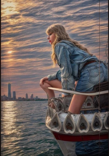 girl on the boat,girl on the river,sailing,on the water,world digital painting,at sea,boat ride,boat landscape,water taxi,boating,scarlet sail,sailboat,digital painting,boat,sailing-boat,the blonde in the river,seafaring,nautical star,boat operator,hdr,Common,Common,Photography