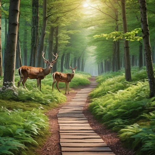 germany forest,forest path,forest animals,forest landscape,forest background,green forest,fairytale forest,forest walk,forest road,coniferous forest,hiking path,forest of dreams,forest animal,deer illustration,wooden path,background view nature,forest glade,forest,european deer,enchanted forest,Photography,General,Realistic