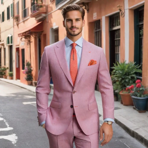 man in pink,men's suit,wedding suit,pink tie,the pink panther,men clothes,men's wear,suit trousers,salmon color,aristocrat,formal guy,rose pink colors,pink panther,suit,businessman,color combinations,man's fashion,a black man on a suit,tailor,peony pink,Photography,Realistic