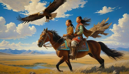 mongolian eagle,steppe eagle,american indian,the american indian,native american,mountain hawk eagle,falconer,amerindien,hawk animal,mongolian,cherokee,natives,mongolian tugrik,african eagle,mongolia,of prey eagle,red cloud,native,eagle illustration,falconry,Illustration,Realistic Fantasy,Realistic Fantasy 03