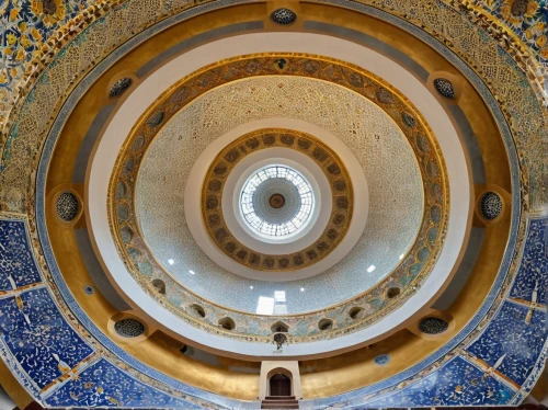 dome roof,cupola,dome,granite dome,rotunda,dome of the rock,kaempferia rotunda,musical dome,iranian architecture,360 ° panorama,hall roof,king abdullah i mosque,ceiling,photographed from below,al nahyan grand mosque,persian architecture,quasr al-kharana,spherical image,islamic architectural,roof domes,Photography,General,Realistic