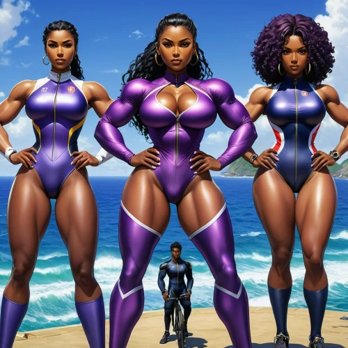 beautiful african american women,black women,afro american girls,black models,stand models,trinity,sci fiction illustration,fitness and figure competition,woman power,nightshade family,black woman,game characters,the three graces,volleyball team,scarabs,african american woman,justice scale,concept art,fantastic four,gladiators,Illustration,Japanese style,Japanese Style 05