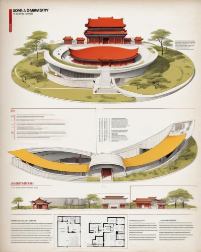 chinese architecture,asian architecture,japanese architecture,year of construction 1972-1980,hall of supreme harmony,forbidden palace,chinese temple,futuristic architecture,archidaily,architect plan,infographic elements,brochure,i ching,year of construction 1954 – 1962,kirrarchitecture,orthographic,school design,spatialship,buddhist temple,zui quan,Unique,Design,Infographics