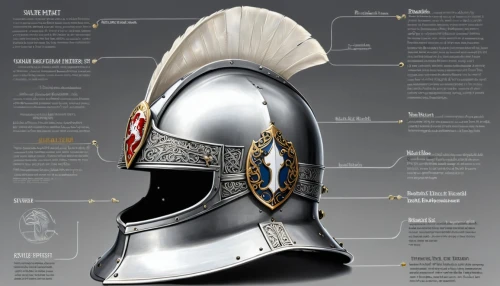 equestrian helmet,soldier's helmet,knight armor,german helmet,pickelhaube,steel helmet,heraldic shield,helmet plate,swiss guard,knight tent,armour,helmet,heavy armour,crusader,orders of the russian empire,helm,breastplate,the order of cistercians,shield,escutcheon,Unique,Design,Infographics