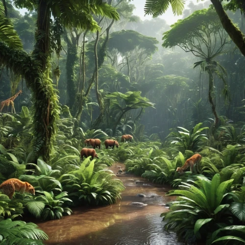 rain forest,rainforest,tropical jungle,tropical and subtropical coniferous forests,jungle,green forest,valdivian temperate rain forest,tropical animals,forest animals,tree ferns,riparian forest,ferns,tropical greens,cartoon video game background,forest landscape,cartoon forest,forests,tropics,greenforest,exotic plants,Photography,General,Realistic