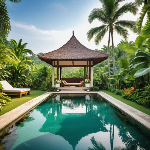 tropical house,ubud,bali,tropical island,tropical jungle,pool house,holiday villa,tropical greens,indonesia,outdoor pool,philippines,samoa,seminyak,fiji,vietnam,cabana,luxury property,roof landscape,southeast asia,tropics,Photography,General,Realistic