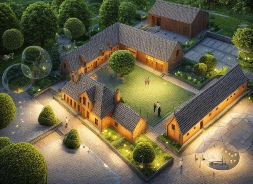 private estate,3d rendering,build by mirza golam pir,bendemeer estates,residential house,country estate,crown render,villa,garden elevation,new housing development,private house,residential,escher village,large home,mansion,medieval castle,hacienda,renovation,school design,luxury home,Common,Common,Natural