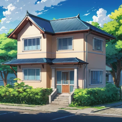 apartment house,house painting,residential property,lonely house,small house,house silhouette,house roof,beautiful home,roof landscape,private house,residential,houses clipart,house roofs,residential house,sky apartment,home landscape,tsumugi kotobuki k-on,house shape,house,shared apartment,Illustration,Japanese style,Japanese Style 03
