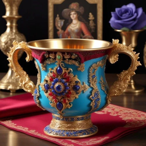 enamel cup,vintage tea cup,gold chalice,chalice,porcelain tea cup,vintage china,royal crown,chinese teacup,cup and saucer,tea set,tea service,goblet,teacup arrangement,royal award,fine china,kingcup,rococo,persian norooz,fragrance teapot,royal