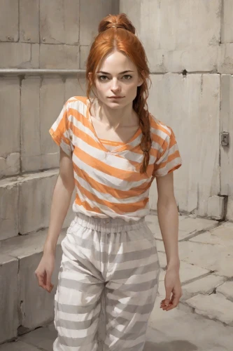 dwarf sundheim,little girl running,girl in overalls,pippi longstocking,dwarf,göreme,orange,clementine,pumuckl,girl walking away,cgi,girl with cloth,mime,nora,child girl,run,the little girl,girl in a historic way,mime artist,b3d,Digital Art,Character Design