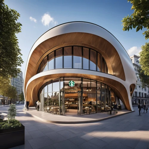 aschaffenburger,oval forum,restaurant bern,paris shops,french train station,crown render,multistoreyed,apple store,philharmonic hall,bullring,the boulevard arjaan,jewelry（architecture）,waterloo plein,futuristic architecture,palais de chaillot,french building,croydon facelift,3d rendering,archidaily,kirrarchitecture,Photography,General,Realistic